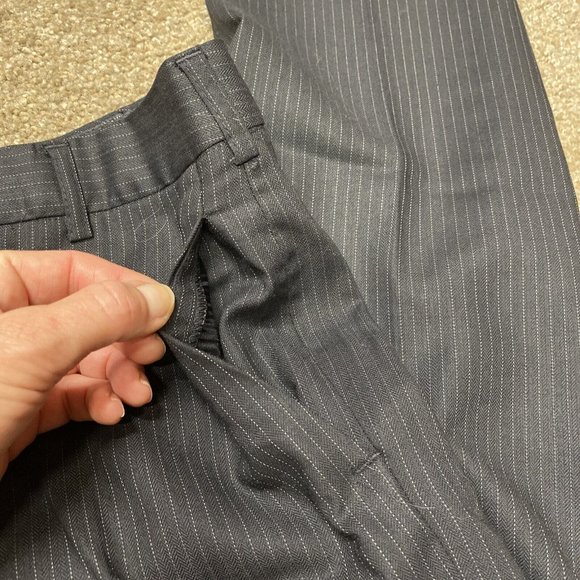 ZARA Basic Womens Career Dress Pants Pinstripe Size 4 Bootcut Wool Spandex Blend - Picture 10 of 10